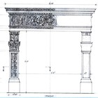 the departing point - the scaled down drawing of a fireplace
